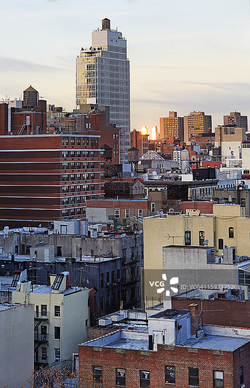 曼哈顿中城的高架景观图片素材