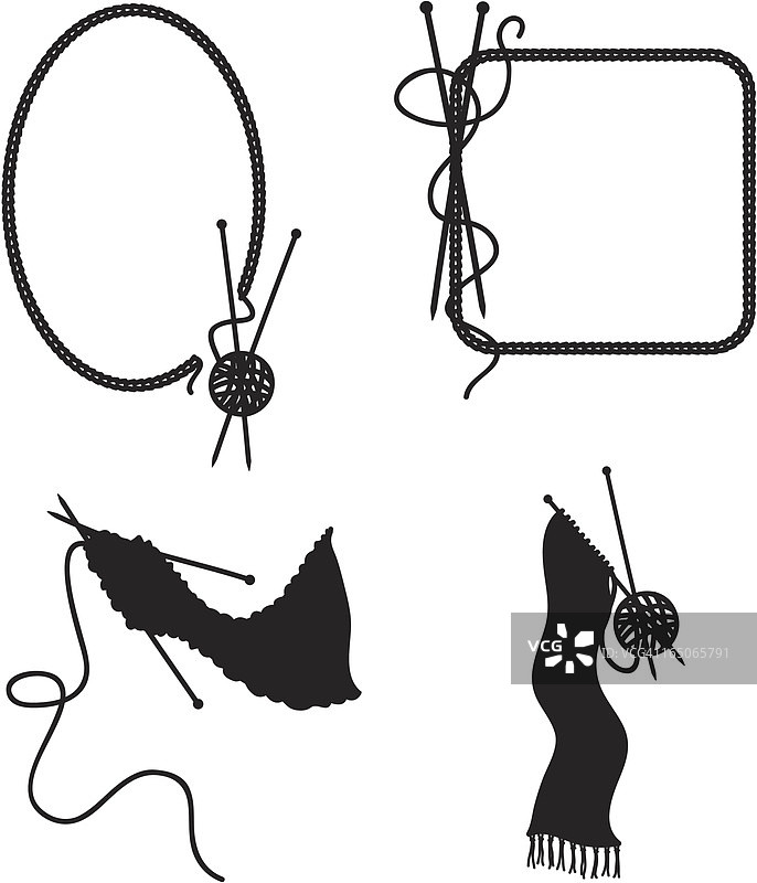 黑墨水针织(矢量)图片素材