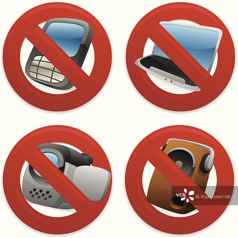 禁止标志-电子产品图片素材
