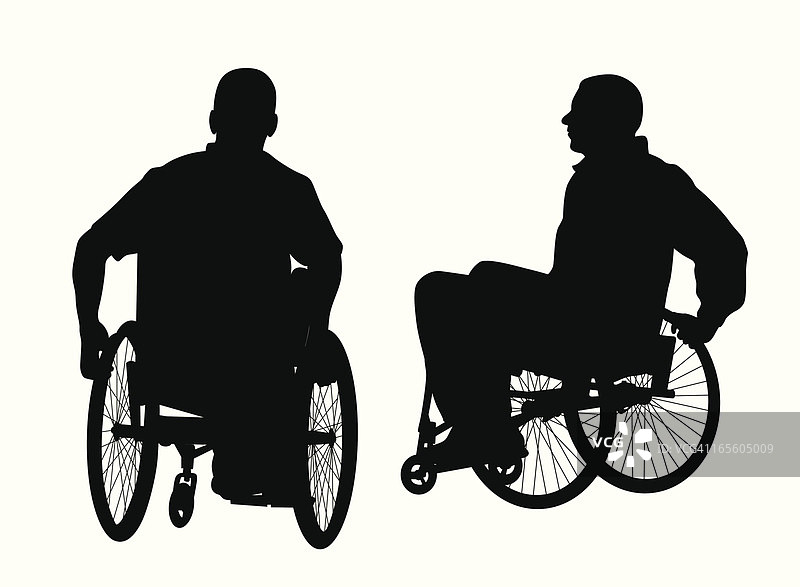 ActiveMen坐在轮椅上图片素材