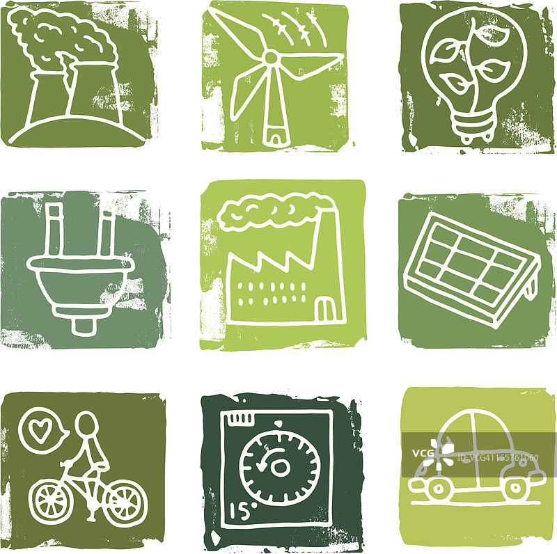 绿色环境和能源标志图片素材