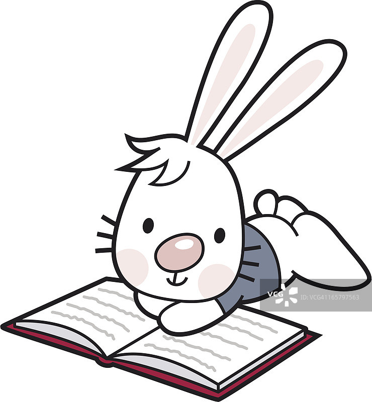 用书读兔子/兔子图片素材