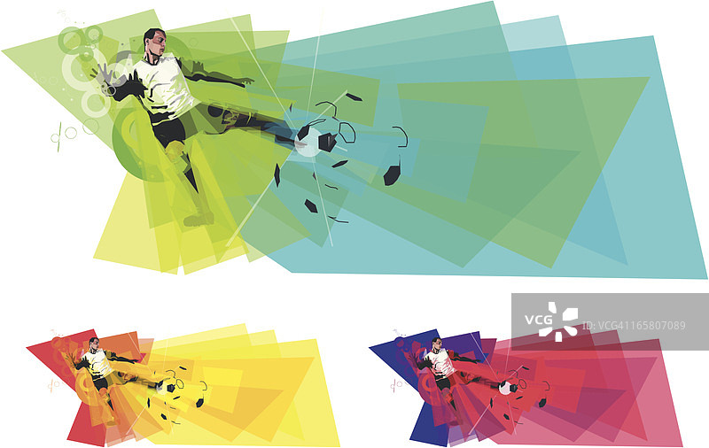 足球运动员踢球的颜色图片素材