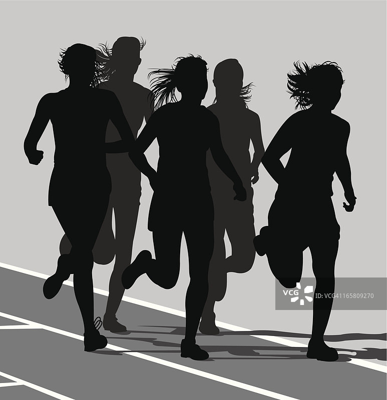 田径运动会-女孩跑步图片素材
