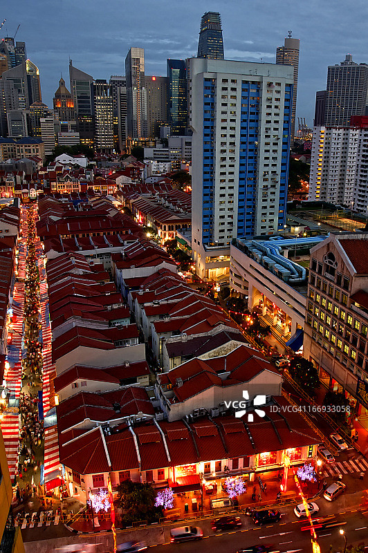新加坡唐人街春节灯饰_3434图片素材