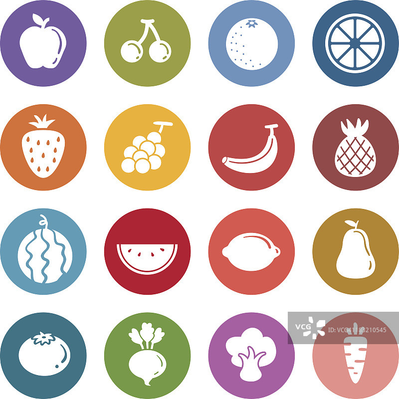 信息图标:水果和蔬菜图片素材