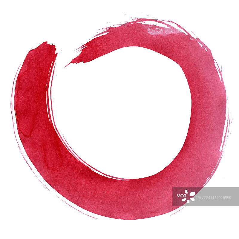 红色圆圈(剪切路径)图片素材