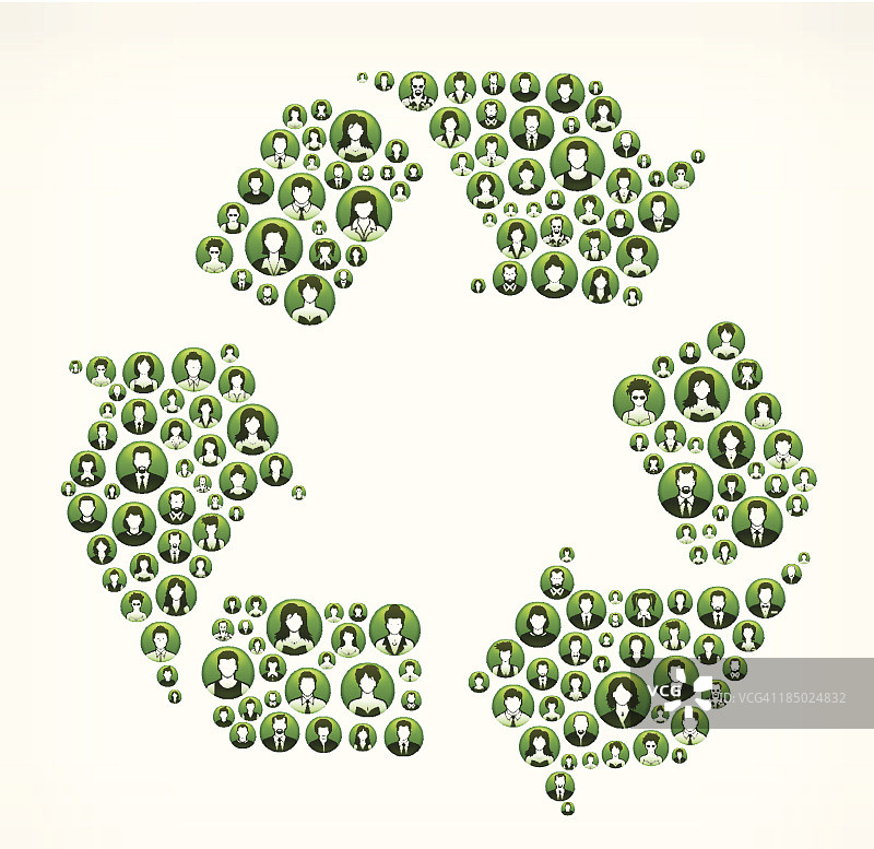 回收人和社区矢量按钮图片素材