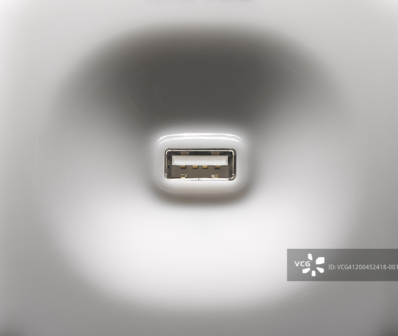 USB接口,特写图片素材
