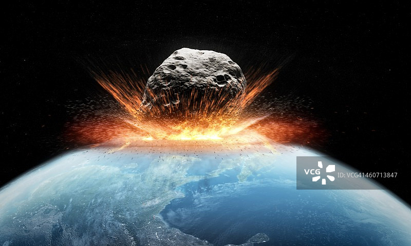 小行星撞击、艺术品图片素材