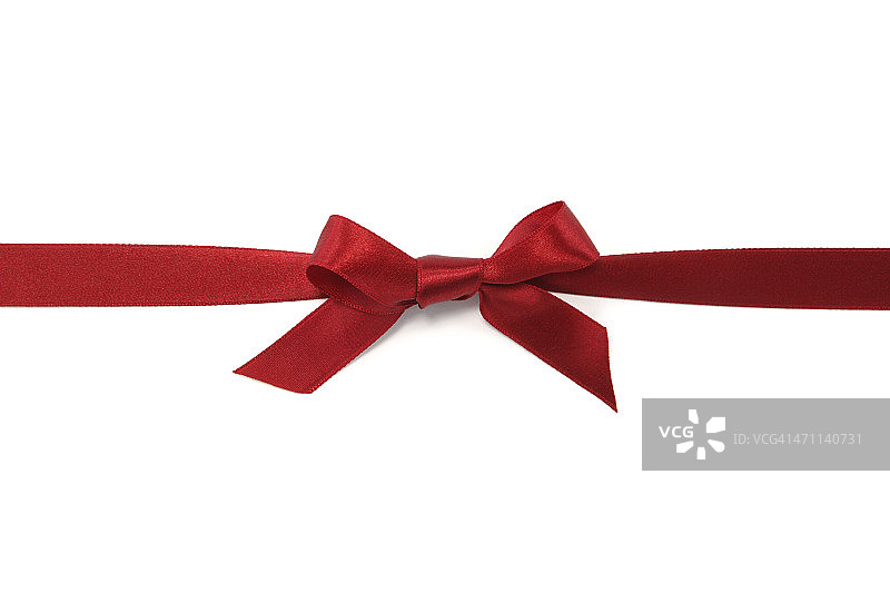 红色礼品丝带和蝴蝶结图片素材