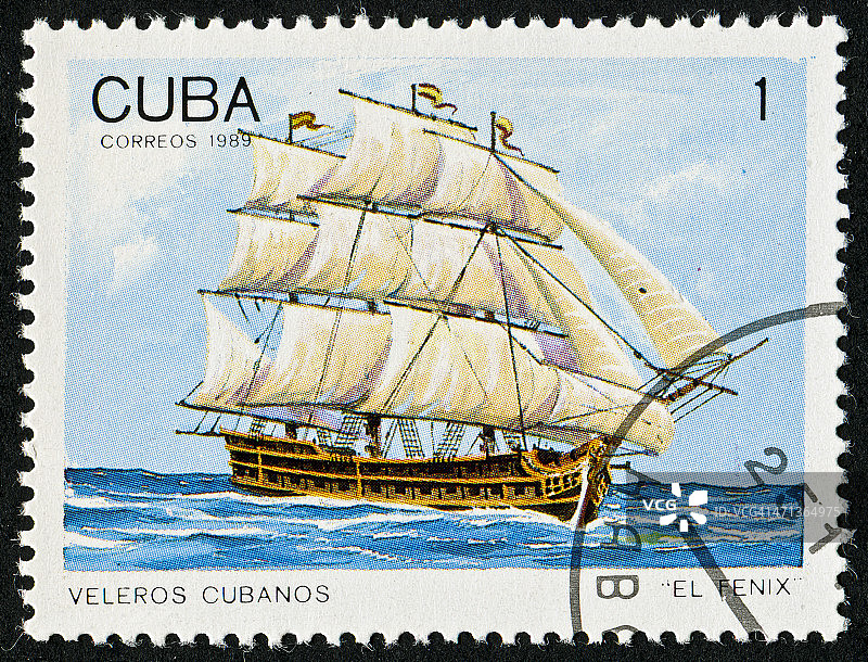 古巴的邮票图片素材