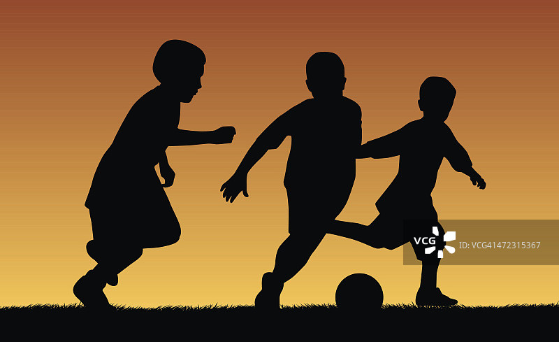 足球运动员的孩子图片素材