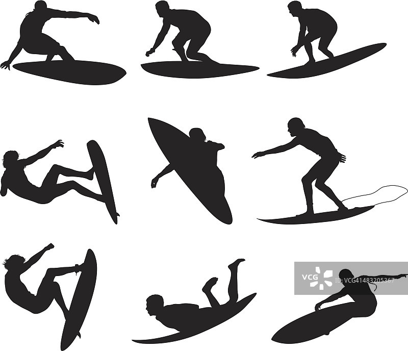 很棒的男性冲浪者冲浪图片素材