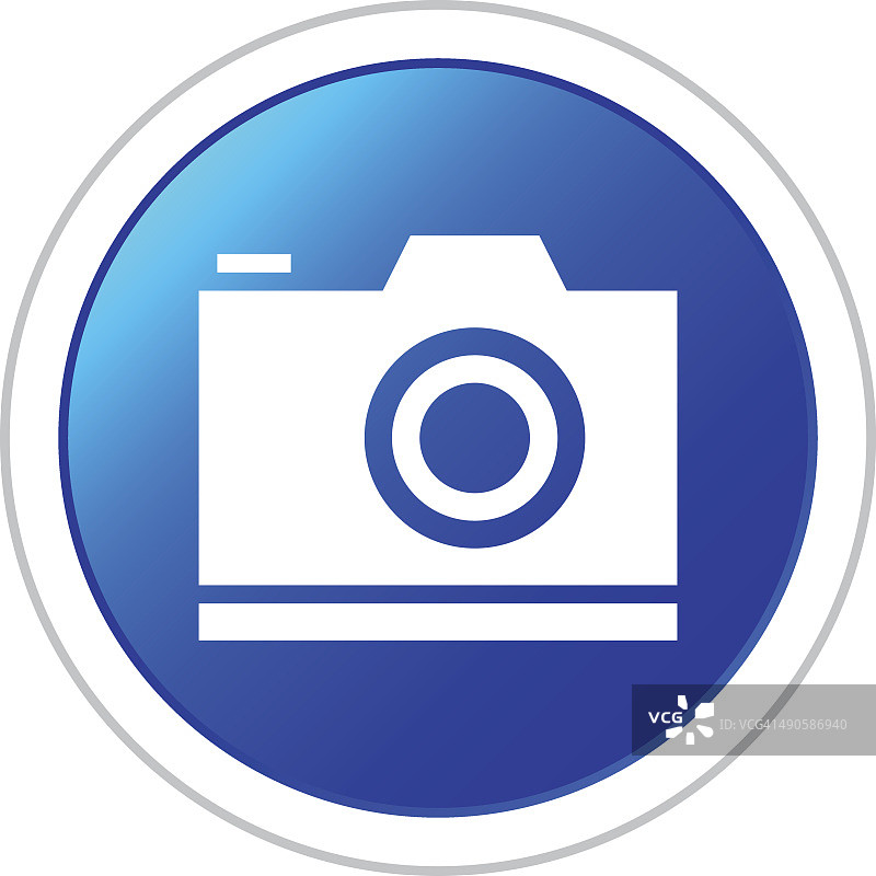 数码相机图标上的圆形按钮。——StickerSeries图片素材