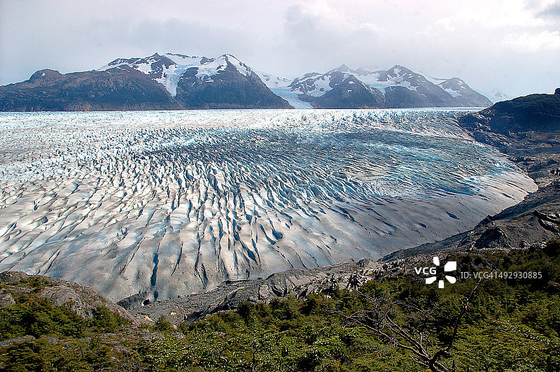 灰色冰川在托雷斯德尔潘恩，智利图片素材