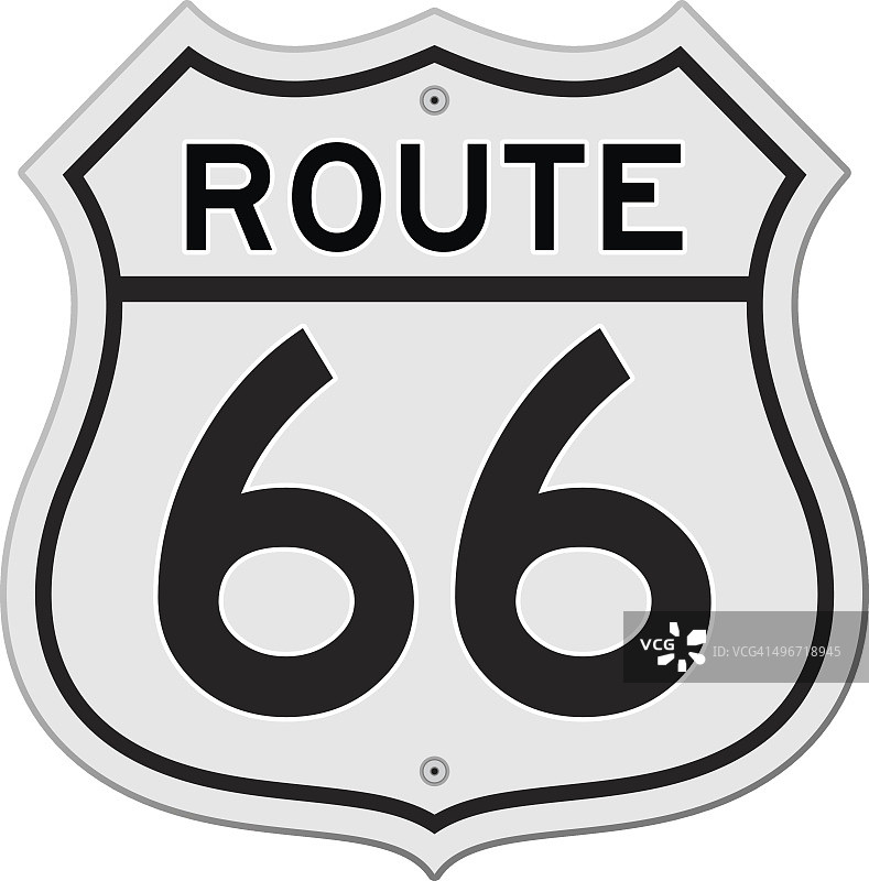 66号公路路标图片素材