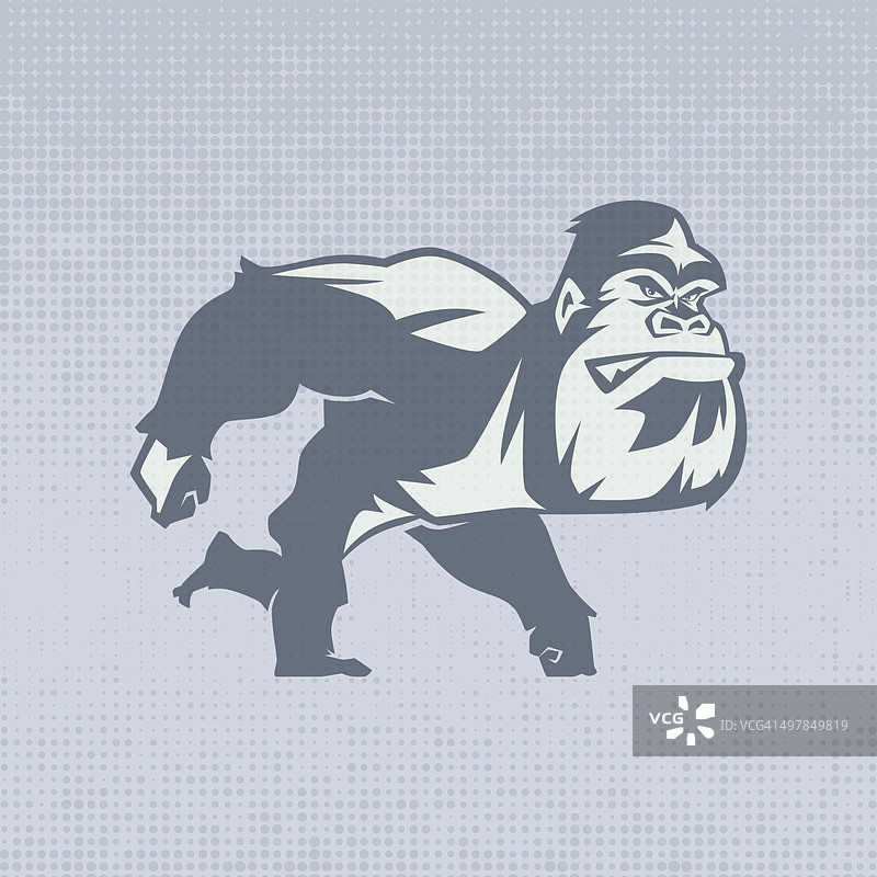 愤怒的黑猩猩的吉祥物图片素材