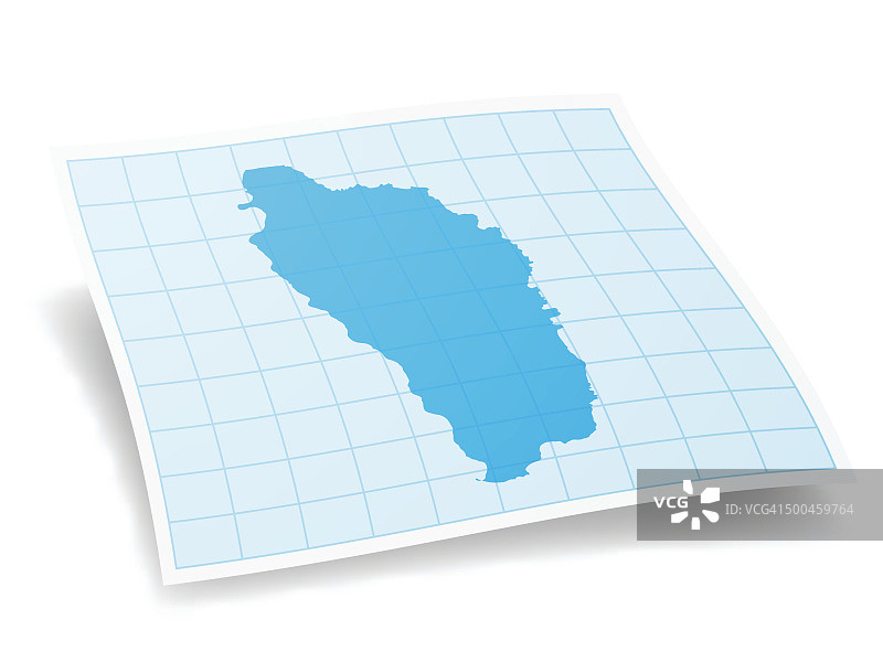 多米尼加地图孤立的白色背景图片素材