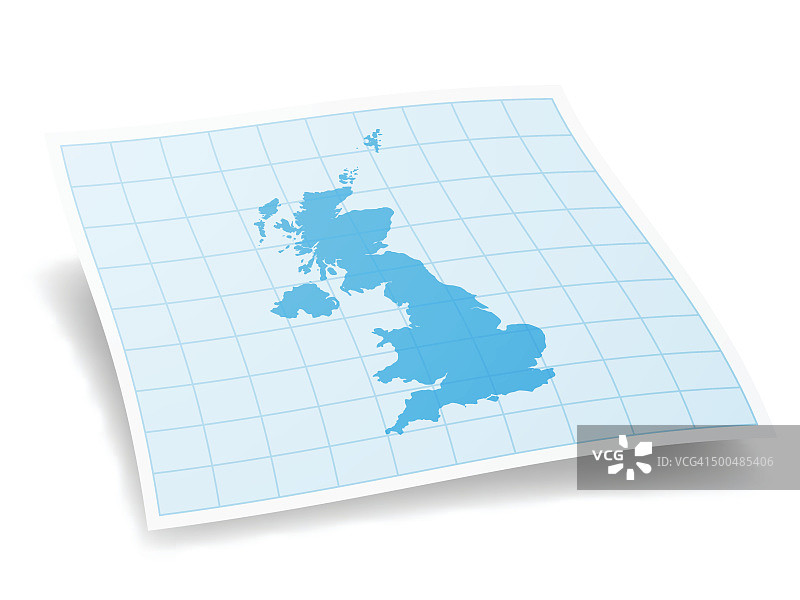 英国地图孤立的白色背景图片素材