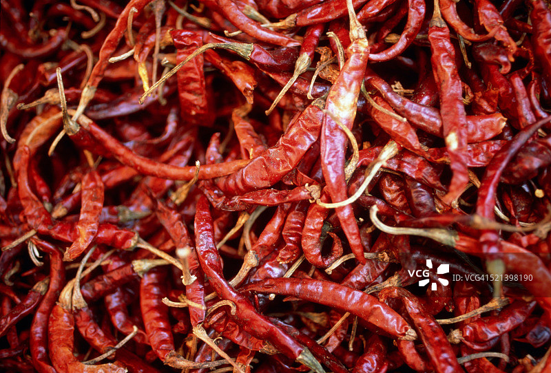 红辣椒(墨西哥瓦哈卡奥科特兰市场)图片素材