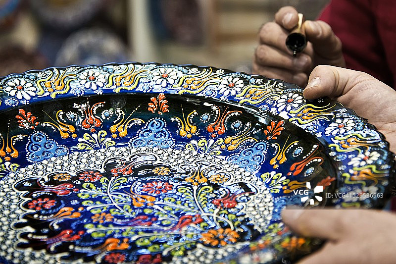 大巴扎，土耳其手绘陶瓷板图片素材