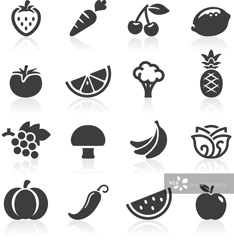 水果和蔬菜图标图片素材