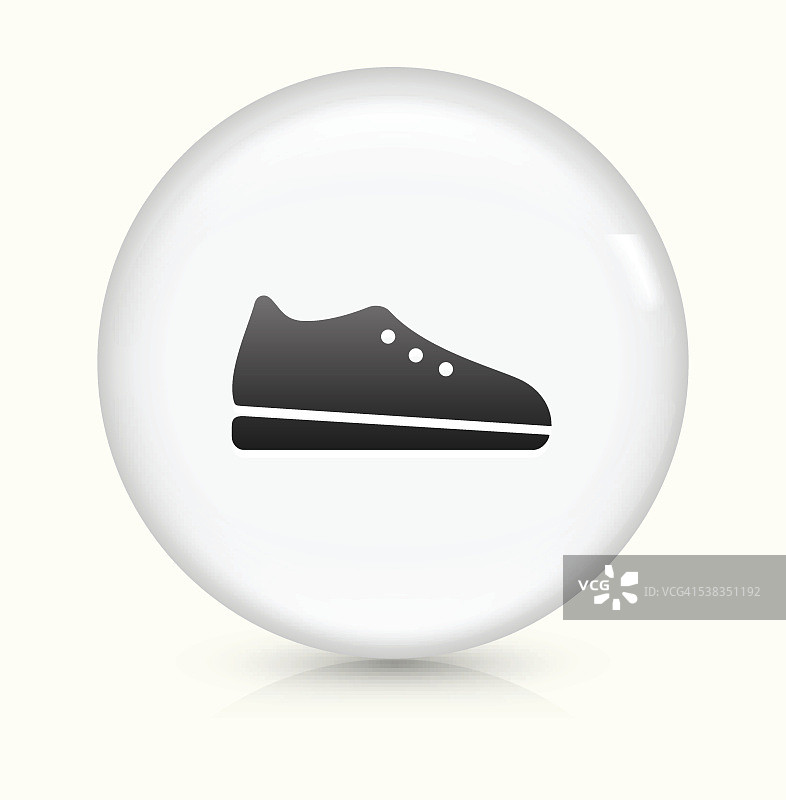 鞋子图标上的白色圆形矢量按钮图片素材