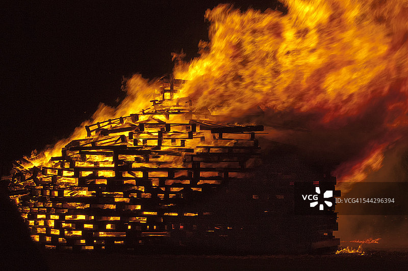 篝火，盖伊·福克斯，英国的烟火之夜图片素材