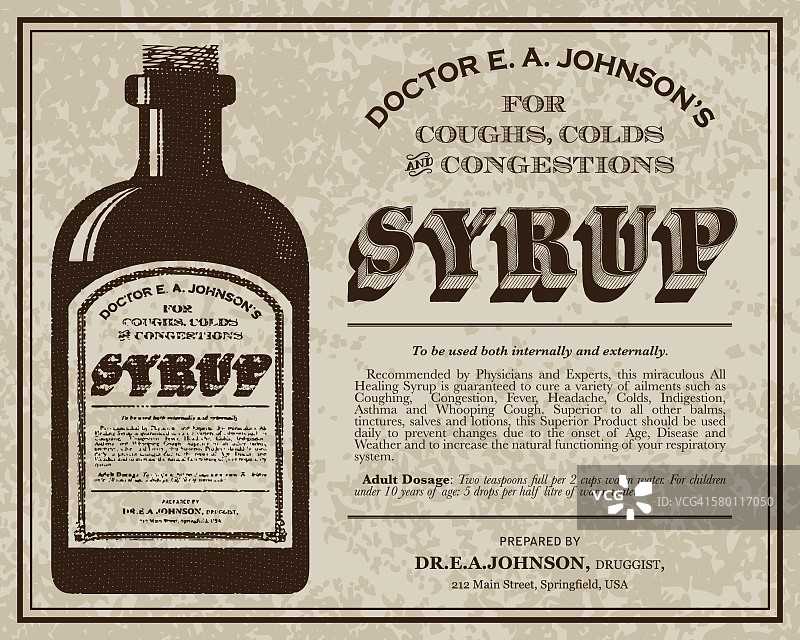 复古维多利亚风格的药膏广告图片素材