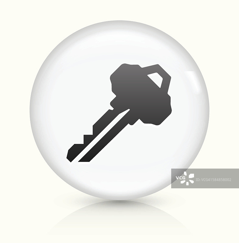家用键图标上的白色圆形矢量按钮图片素材