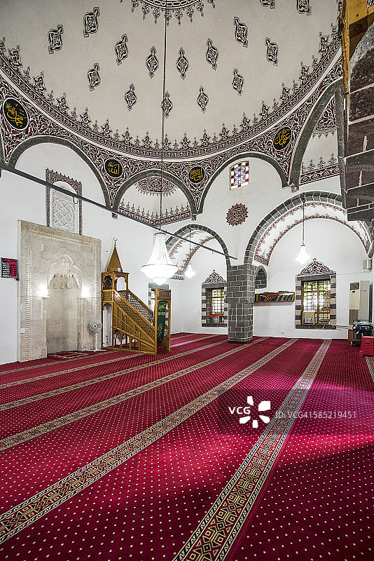 土耳其迪亚巴克尔内比清真寺内部图片素材