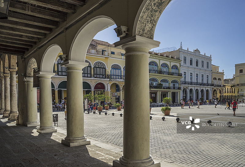 古巴、哈瓦那、维耶哈广场(老广场)图片素材