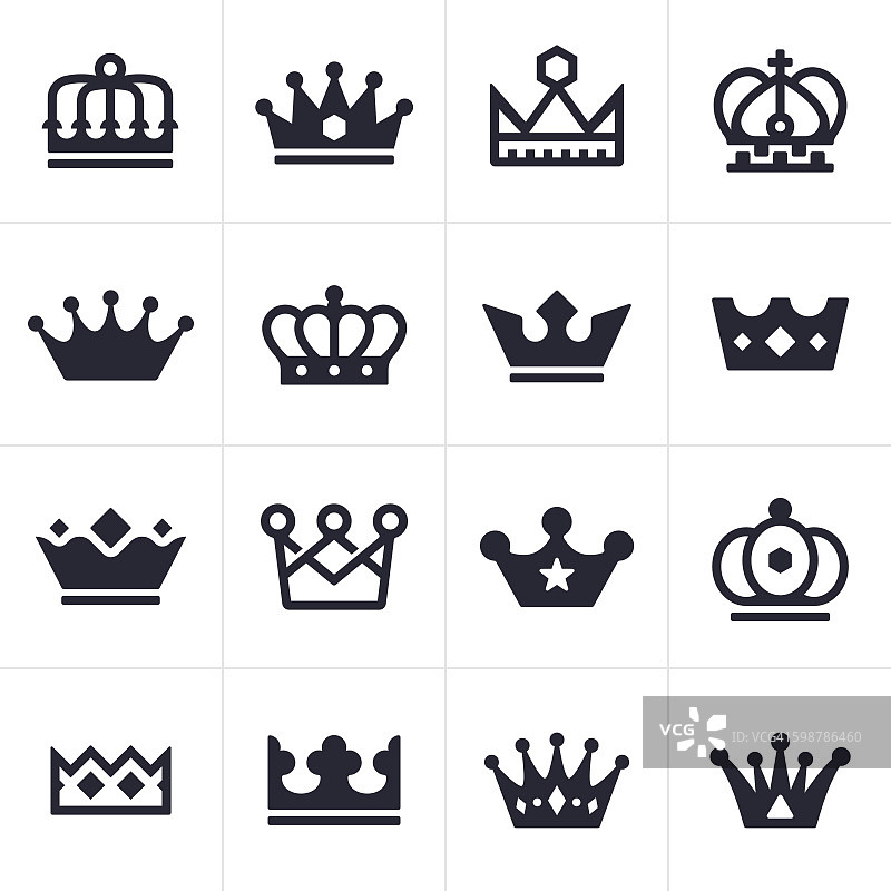 皇冠图标和符号图片素材