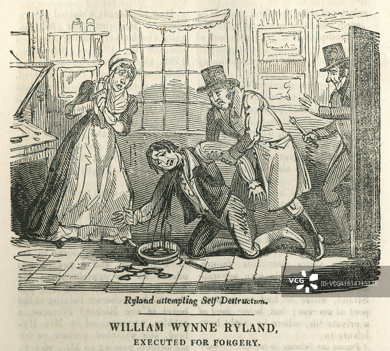 威廉·韦恩·瑞兰德，因伪造罪被处决图片素材