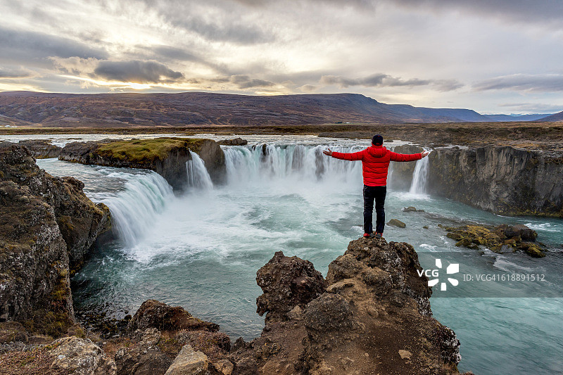 冰岛的Godafoss瀑布图片素材