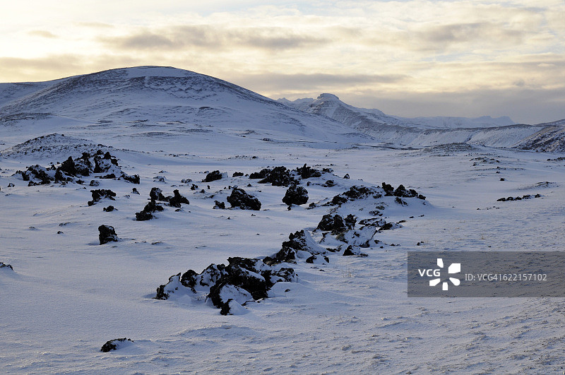 冰岛西部Snæfellsnes熔岩场图片素材