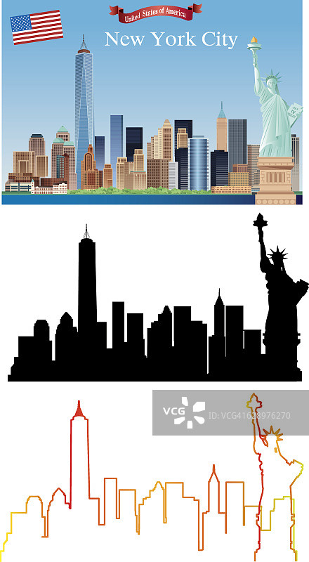 纽约市天际线图片素材