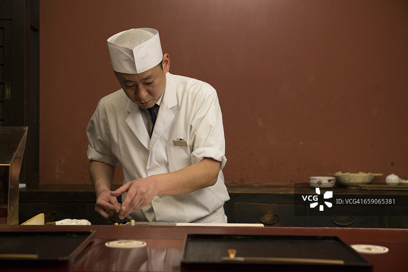 日本厨师烹饪图片素材