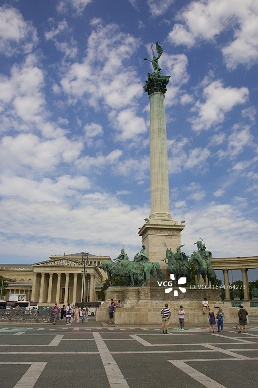 匈牙利布达佩斯英雄广场。图片素材