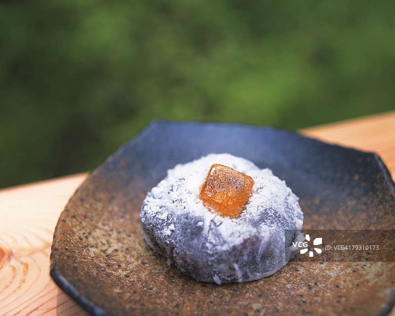 Wagashi，日本甜盘，高角度视角，差速聚焦图片素材