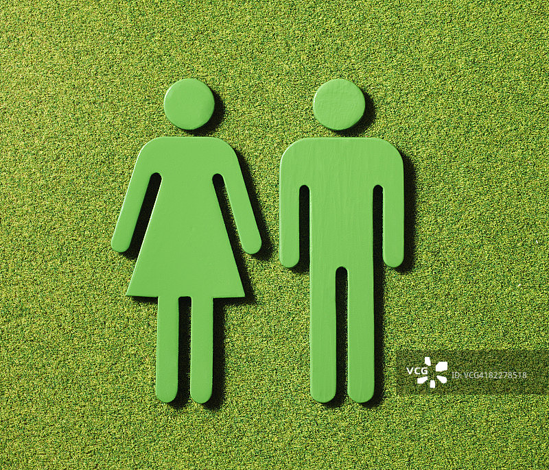 绿色的厕所标志图片素材