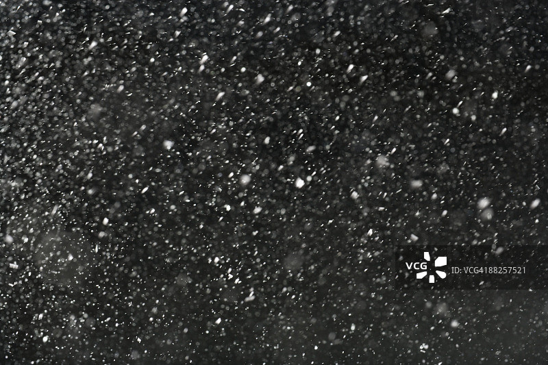 夜晚的雪花图片素材