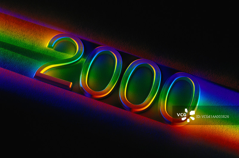 彩虹2000年签署图片素材