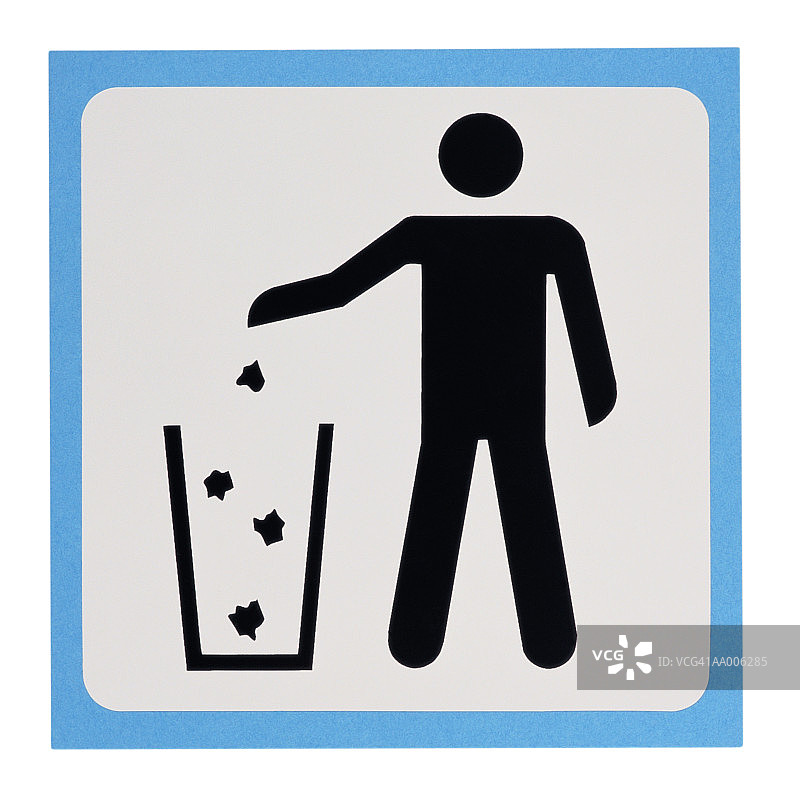 德国禁止乱扔垃圾标志图片素材