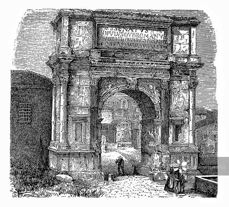 意大利罗马提图斯拱门图片素材