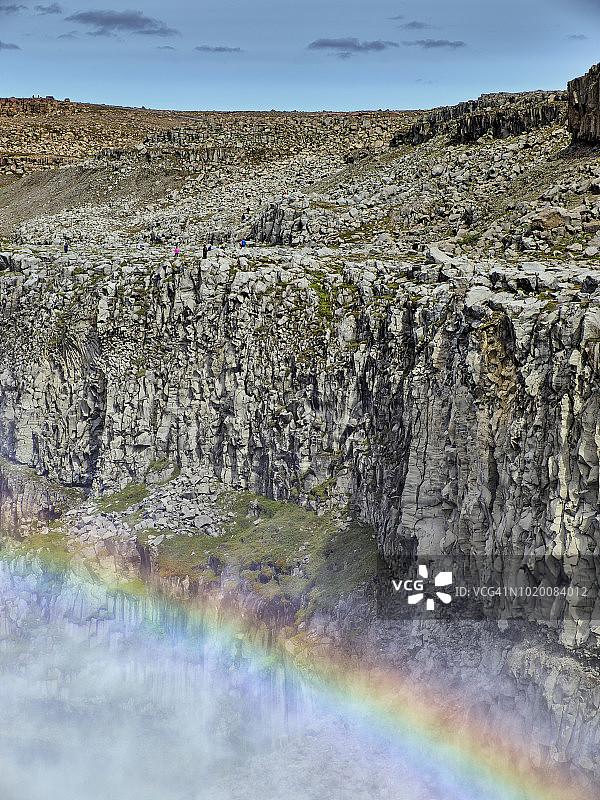彩虹-冰岛德迪福斯瀑布图片素材