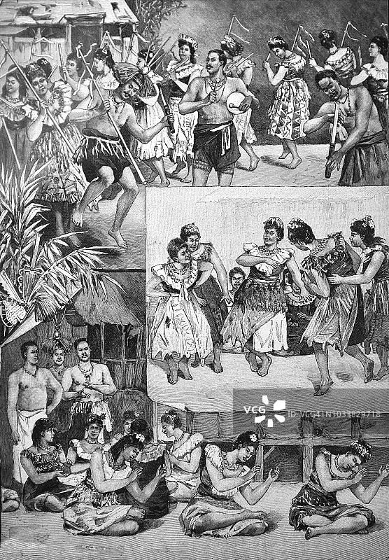海地人在民间舞蹈时期-1895年图片素材