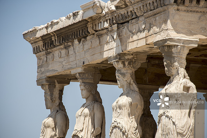 埃瑞克提翁，雅典卫城女像柱的门廊图片素材