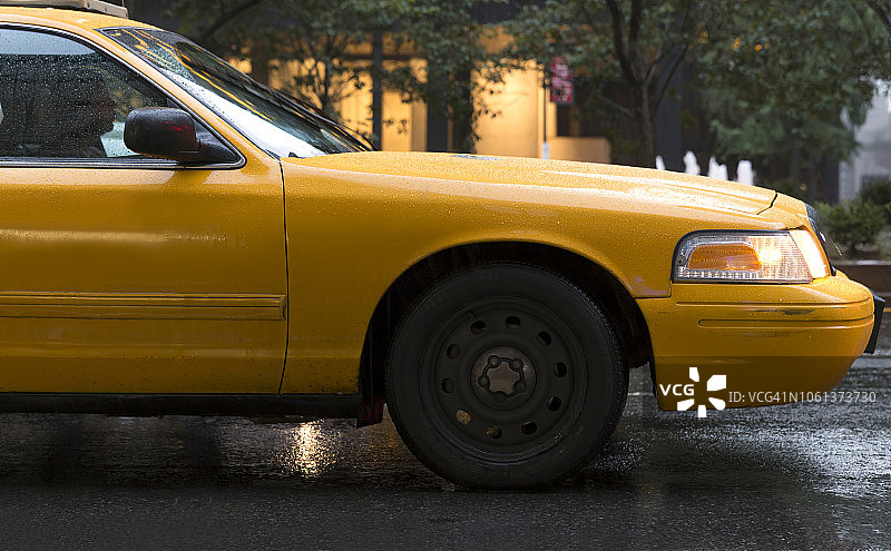 黄色出租车，曼哈顿，纽约，美国，北美图片素材